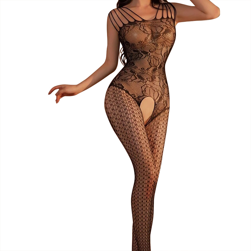 Bodystocking Fishnet - ชุดชั้นในซีทรูเซ็กซี่ บอดี้สูทตาข่าย ชุดนอนวาบหวิวสำหรับผู้หญิง ชุดบอดี้สูทอีโรติกสำหรับผู้ใหญ่