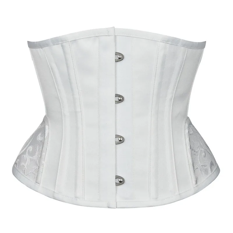 Corset Waist Cinch - ผู้หญิงรัดตัวเกลียวกระดูกเหล็ก Underbust Gothic Steampunk Bustier Body