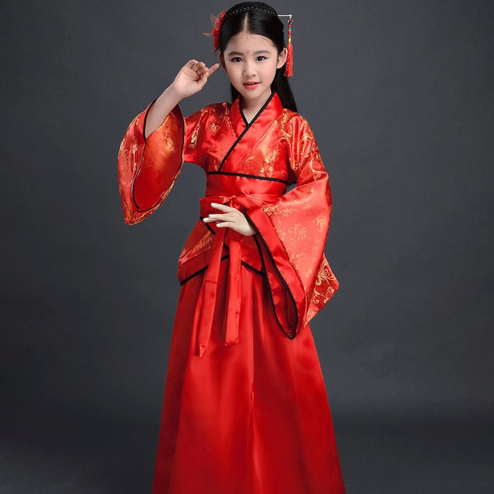 ชุดฮั่นฝูเด็ก ลายพิมพ์ผ้าไหมสไ - Robe Silk Women บทวิจารณ์และราคา