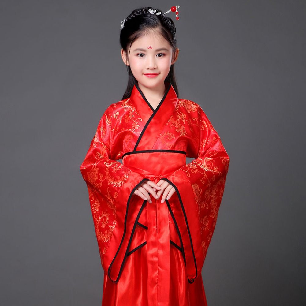 ชุดฮั่นฝูเด็ก ลายพิมพ์ผ้าไหมสไ - Robe Silk Women บทวิจารณ์และราคา
