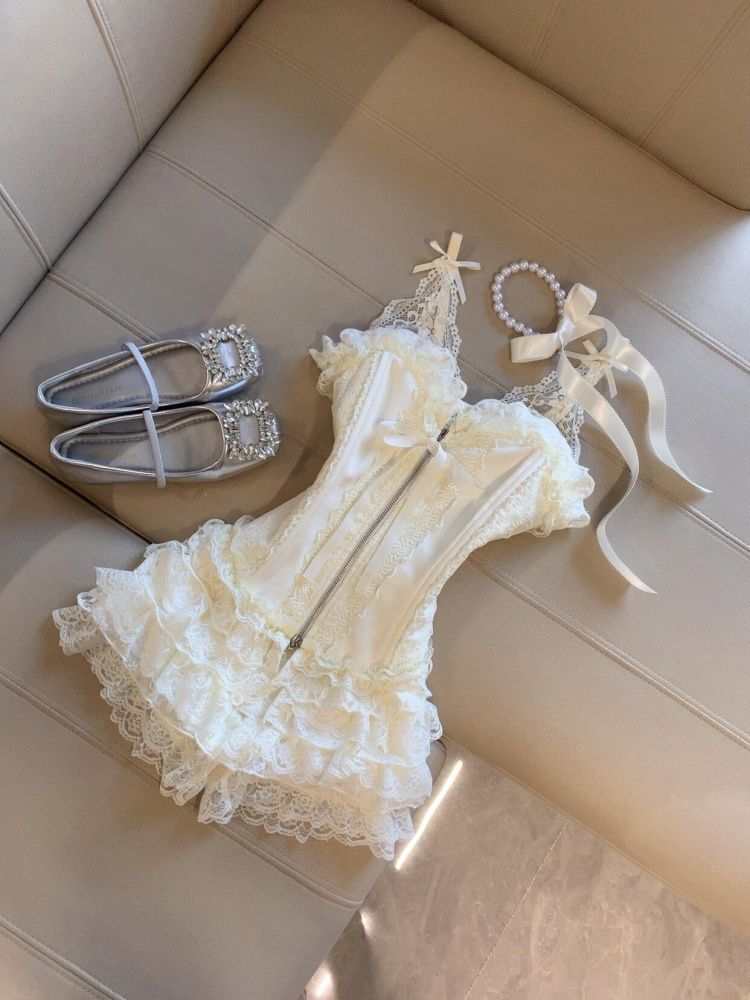 ชุดเซ็ตกระโปรงมินิทรงเค้กเอวสู - Cami Top Lace บทวิจารณ์และราคา