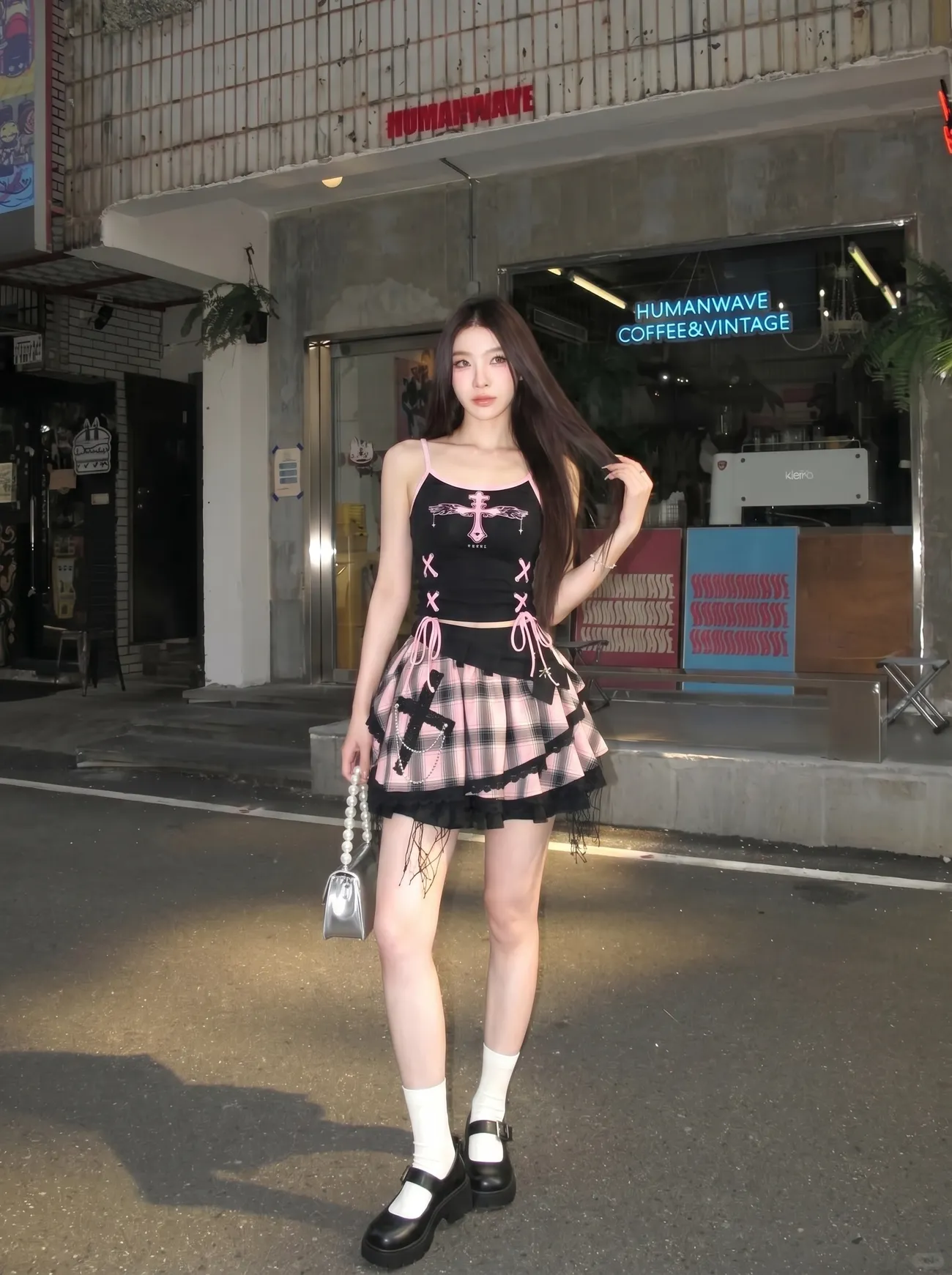 ชุดกระโปรงวินเทจ Y2K สไตล์ดาร์ - Cami Top Lace บทวิจารณ์และราคา