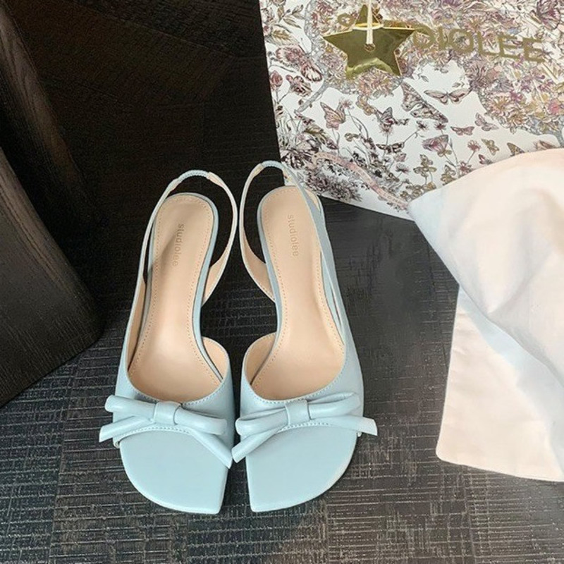 รองเท้าส้นเตี้ยแบบสวมประดับโบว - Slip Dress Satin บทวิจารณ์และราคา