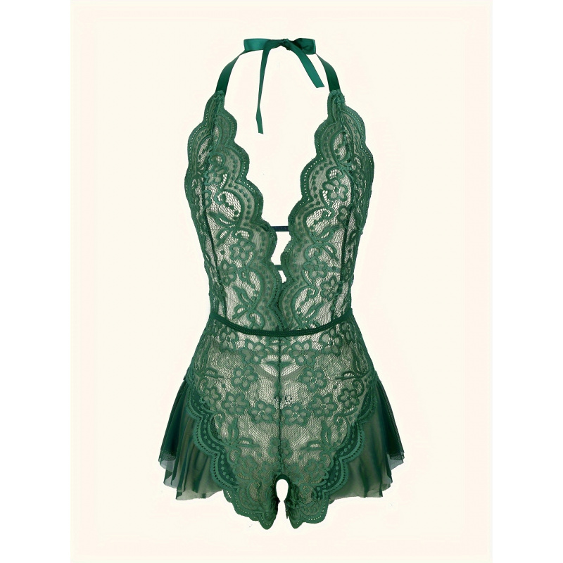 ชุดบอดี้สูทลูกไม้ตาข่ายสุดเซ็ก - Lace Teddy Lingerie บทวิจารณ์และราคา