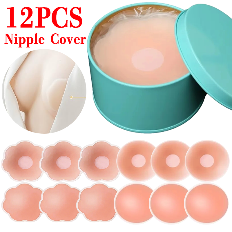 แผ่นปิดจุกนมซิลิโคนแบบแปะ 6/12 - Nipple Cover Pasties บทวิจารณ์และราคา