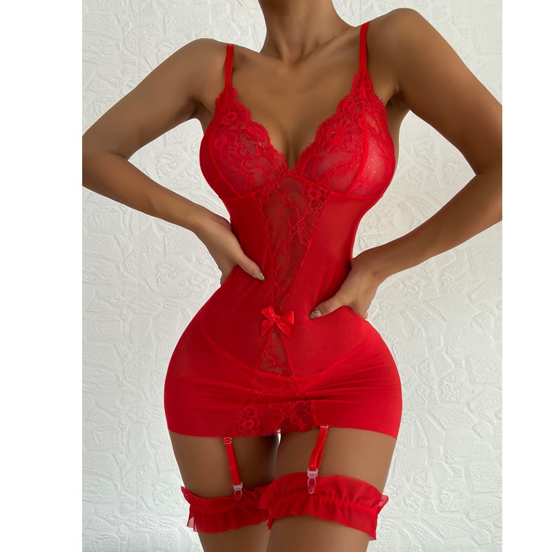 โปร่งใส V คอชุดราตรีชุดทองชุดส - Babydoll Chemise Night บทวิจารณ์และราคา